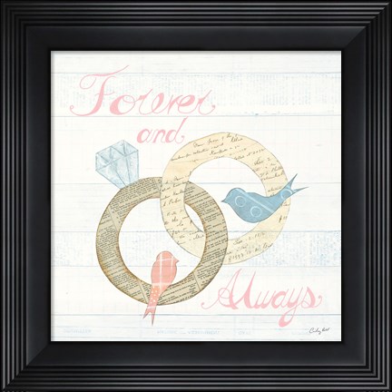 Framed Lovebirds II Print