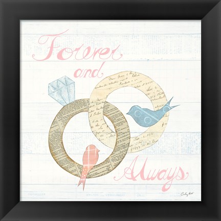 Framed Lovebirds II Print