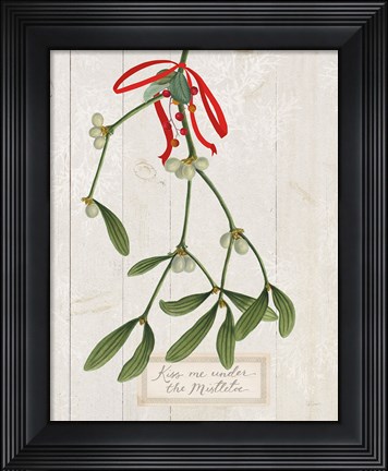 Framed Joyful Tidings V on Wood Print