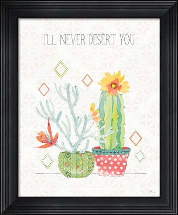 Framed Sweet Succulents V Print