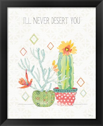 Framed Sweet Succulents V Print