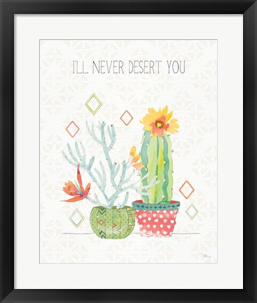 Framed Sweet Succulents V Print