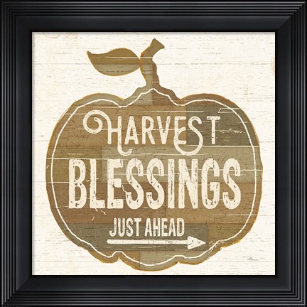 Framed Harvest Blessings Just Ahead Print