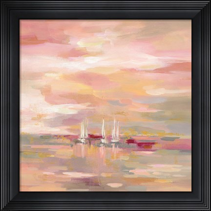 Framed Crimson Waves Print