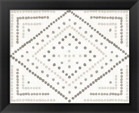 Framed Daisy Dots Tile II Neutral Print