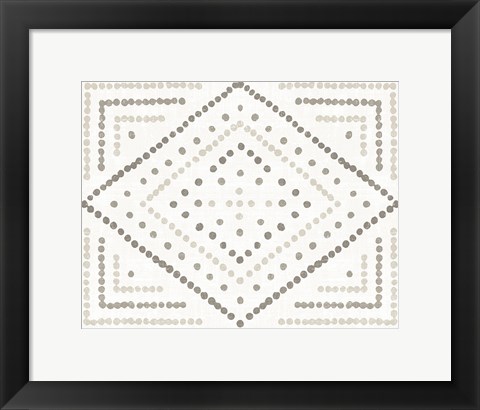 Framed Daisy Dots Tile II Neutral Print