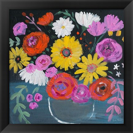 Framed Midnight Floral Print