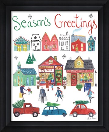 Framed Holiday Festivities I Print