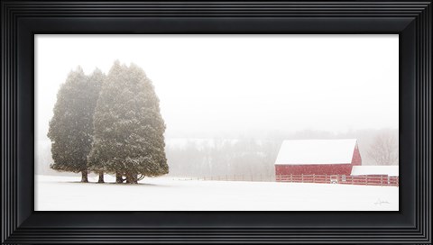 Framed Winter Farm Print