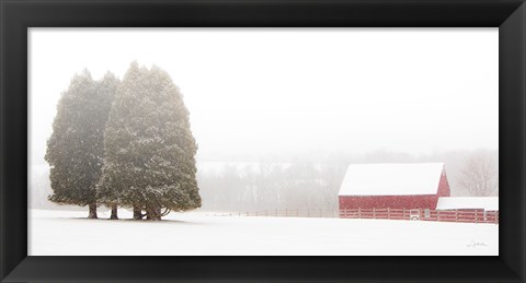 Framed Winter Farm Print