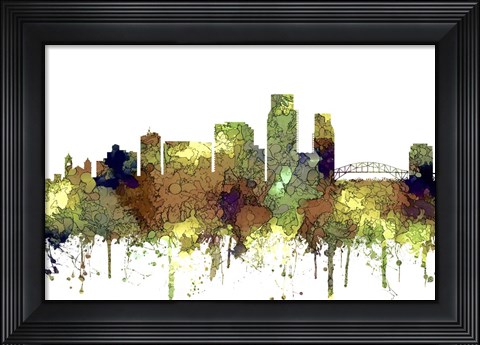 Framed Corpus Christi Texas - Safari Buff Print