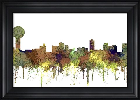 Framed Knoxville Tennessee Skyline  Safari Buff Print