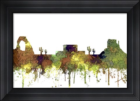 Framed Mesa Arizona Skyline - Safari Buff Print