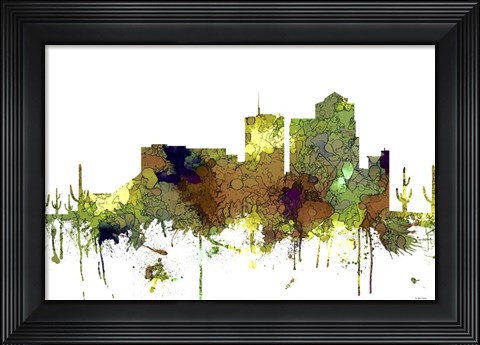 Framed Tucson Arizona Safari Buff Print