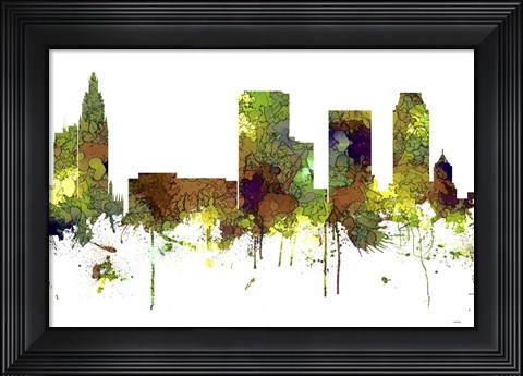 Framed Tulsa Oklahoma Safari Buff Print