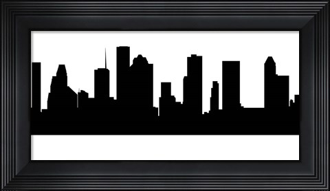 Framed Houston - B&amp;W Print