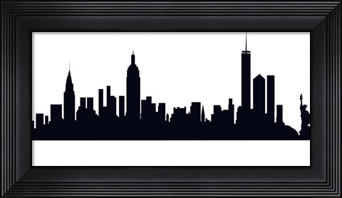 Framed New York - B&amp;W Print