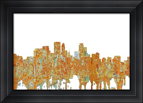 Framed Minneapolis Minnesota - Rust Print