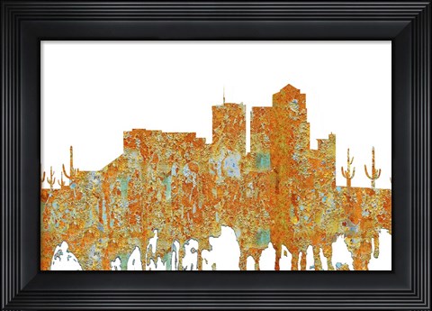 Framed Tucson Arizona - Rust Print