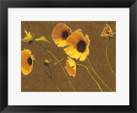 Framed Sunny Flowers I Print