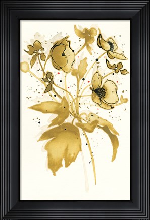 Framed Celebration d Or II Print
