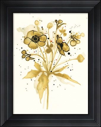 Framed Celebration d Or I Print