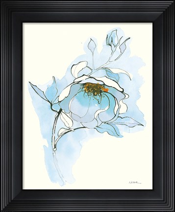 Framed Carols Roses V Blue Print
