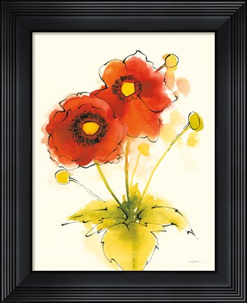 Framed Flores Rojas I Print