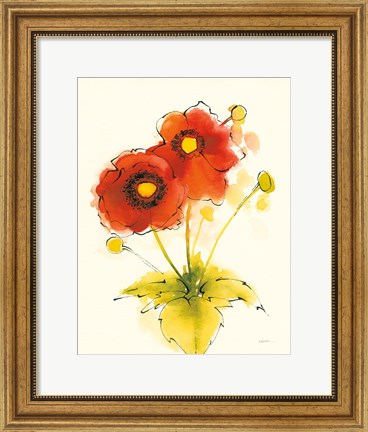 Framed Flores Rojas I Print