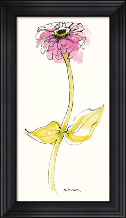 Framed Zinnia I Print