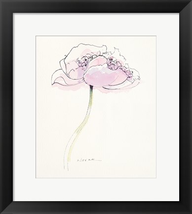 Framed Single Pink Somniferum II Print