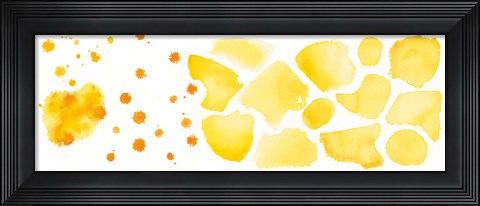 Framed Watercolor Dots and Stones I Print