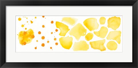 Framed Watercolor Dots and Stones I Print