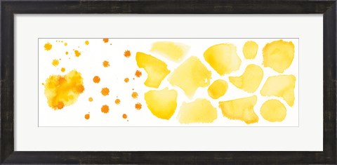 Framed Watercolor Dots and Stones I Print