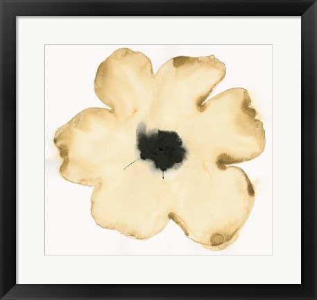 Framed Suede Fleur II Print