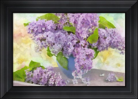 Framed Lilacs in a Vase Print