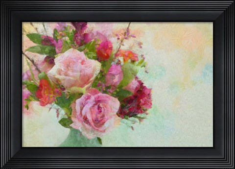 Framed Rose Bouquet Print