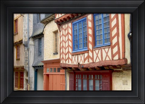 Framed Historic Houses Of Vitre Print
