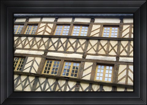 Framed Timber Framed Building Moncontour Print