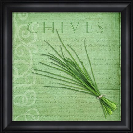 Framed Classic Herbs Chives Print