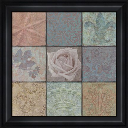 Framed Classic Ornaments Nine-Square Print