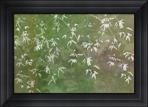 Framed Floral Flurry Green Print