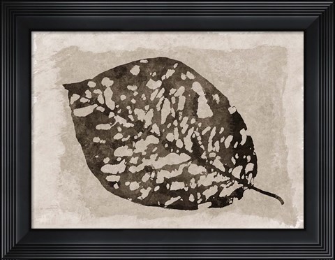 Framed Sepia Leaf Print