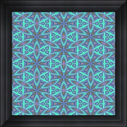 Framed Stained Glass Pattern Print