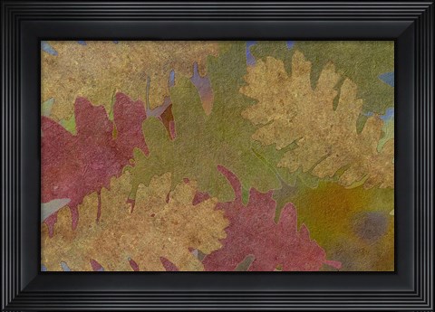 Framed Fallen Leaves Red Golden Print