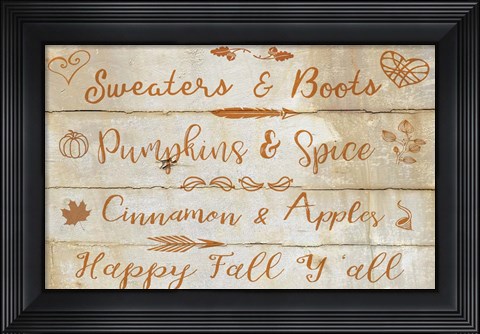 Framed Happy Fall Print