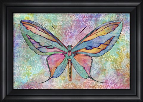 Framed Colorful Butterfly Print