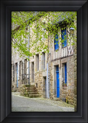 Framed Medieval Village Center Of Moncontour Print