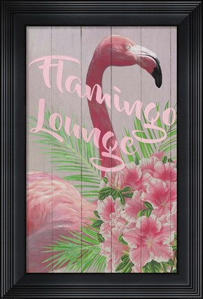 Framed Flamingo Lounge Print