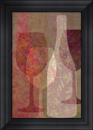 Framed Art of Wine - Rhone Valley Print
